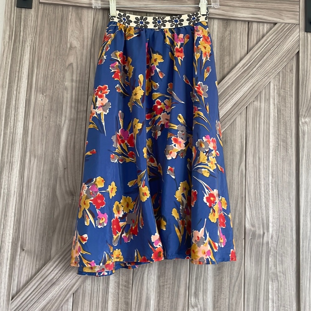 Anthropologie Edme & Esyllte Silk Skirt sz 2